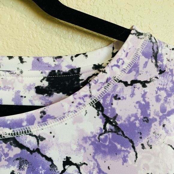 Juicy Couture purple top marble pattern Long sleeve top size M - Picture 5 of 12